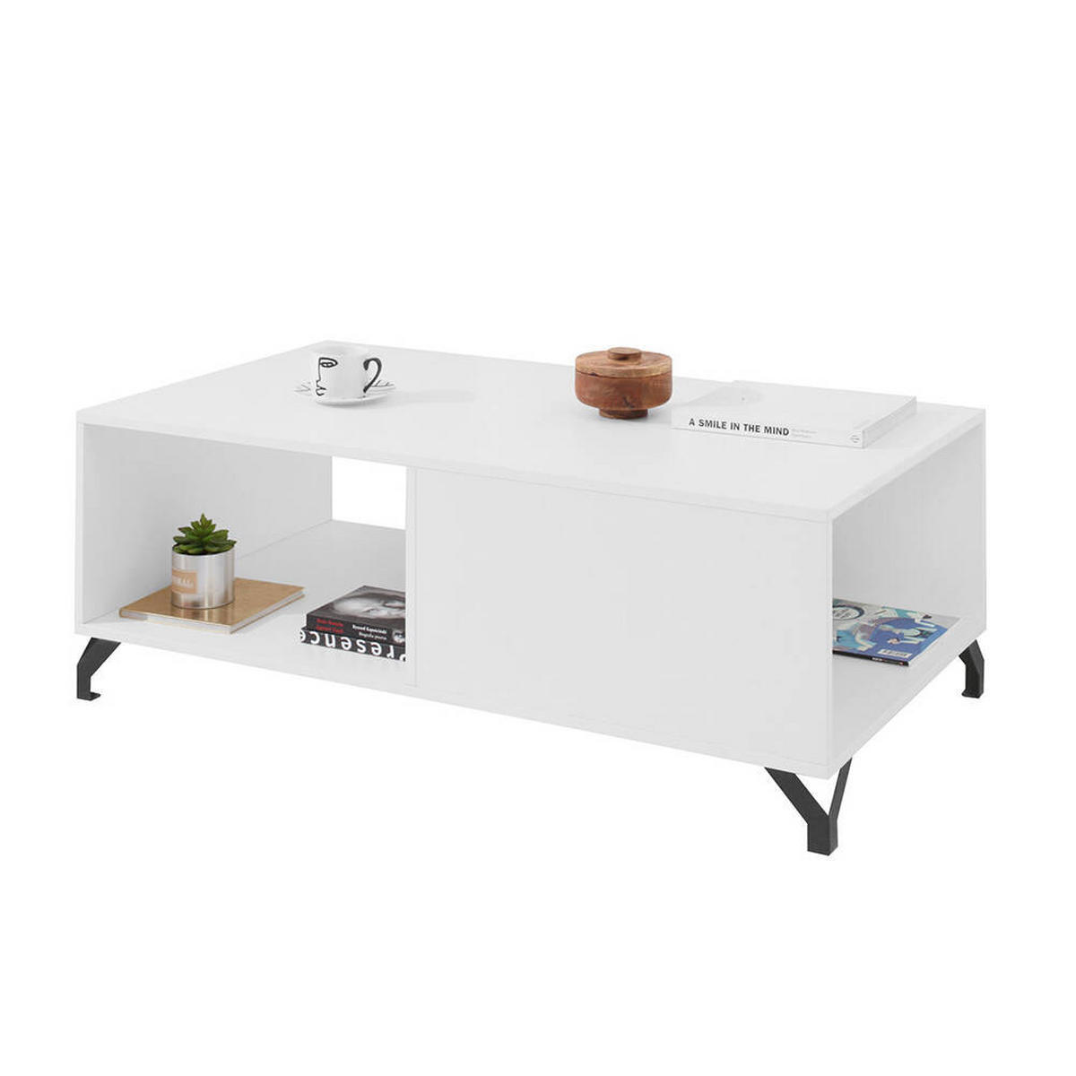 WOHNZIMMER Set – BERGEN System – Weiß - Weiß, Holzwerkstoff (90/190/40cm) - hi-markt