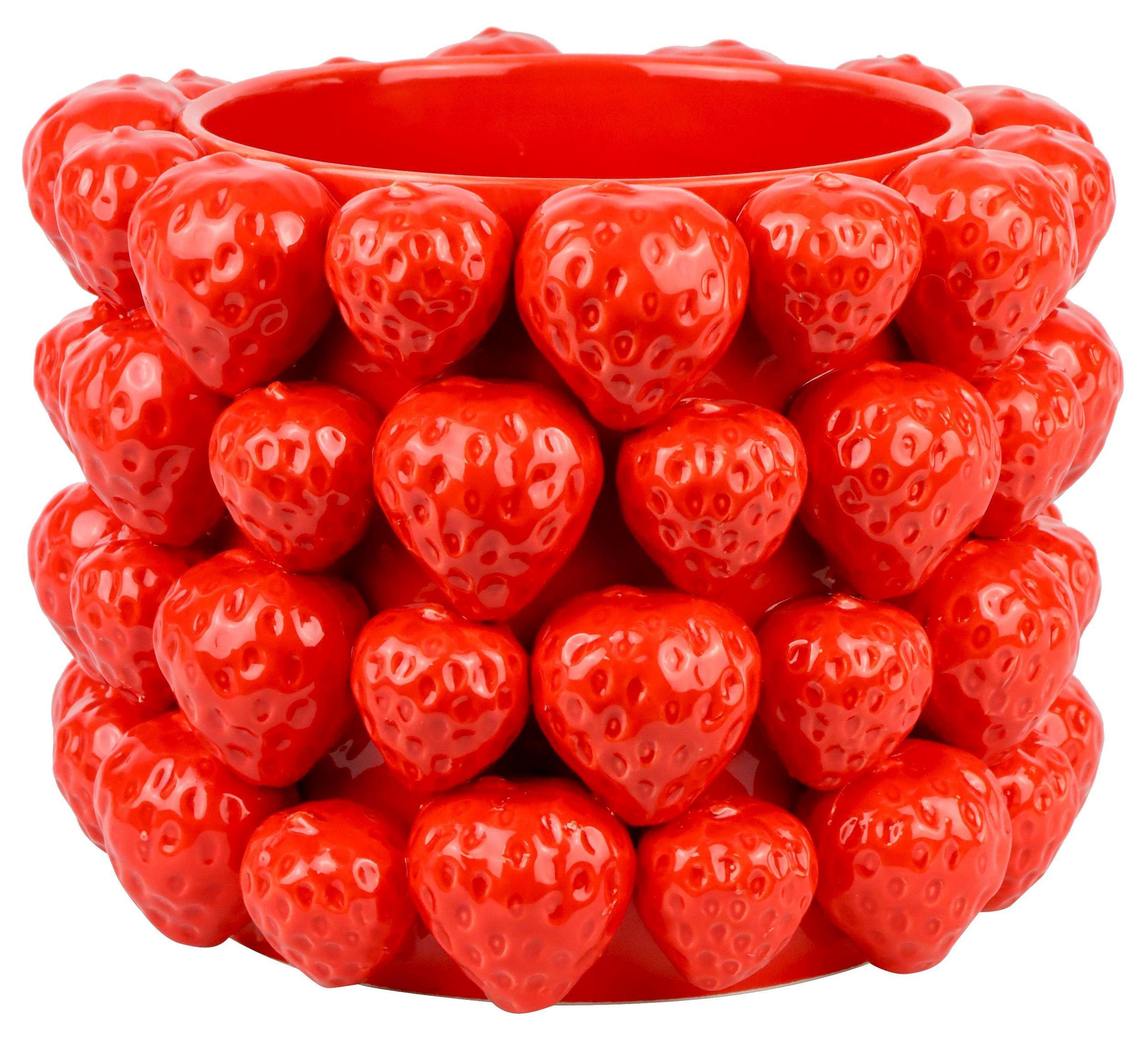 ÜBERTOPF Fragola ø24,5 cm - Rot, Keramik (24.5/18.5/24.5cm) - FURNARO