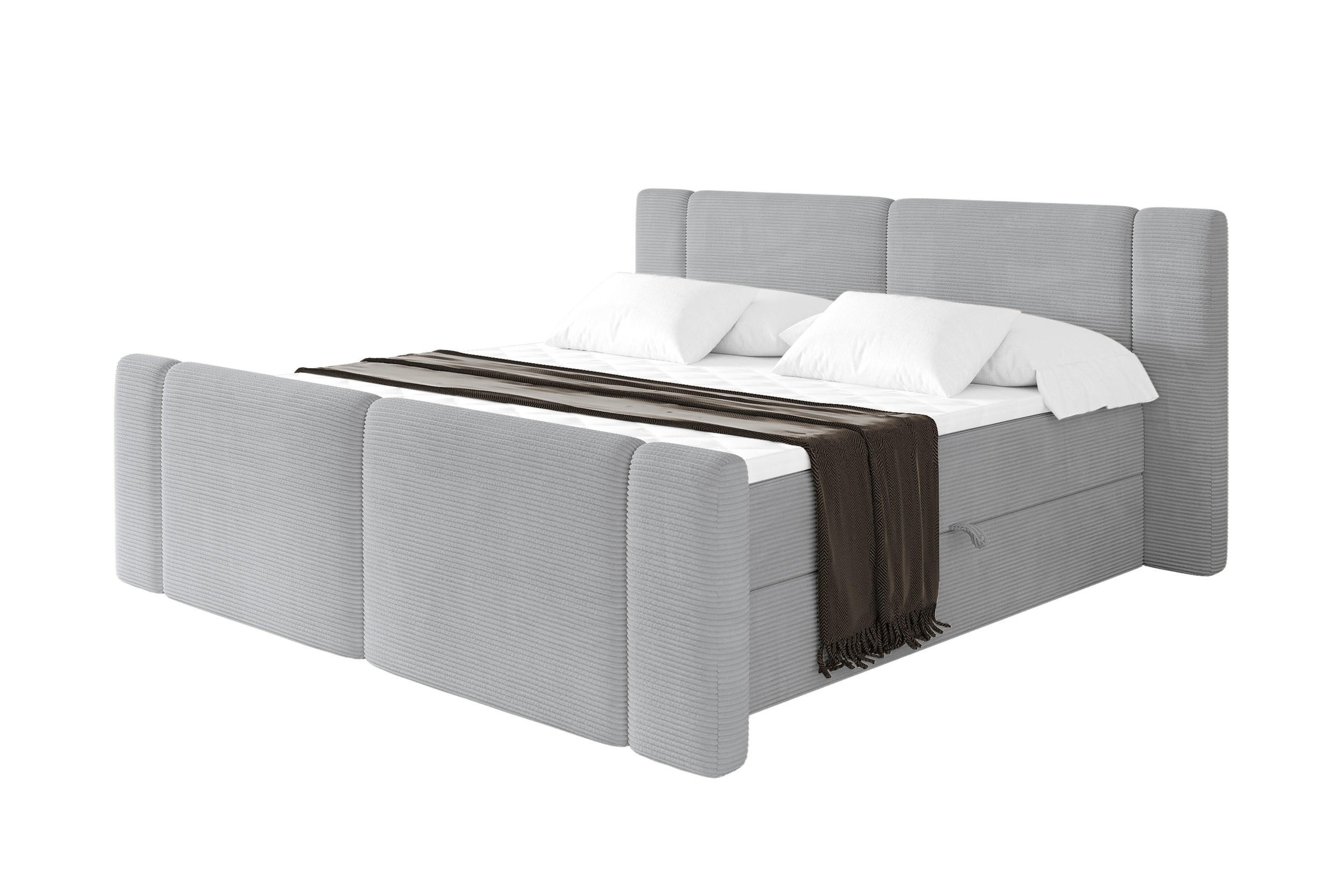 ALTDECOR POSTEL boxspring s matrací H3 - EVON Zanozek - 140x200 cm Šedá
