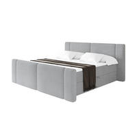 BOXBETT mit Matratze H3 - EVON Zanozek - 140x200 cm Grau - Graubraun, Holzwerkstoff (140/200cm) - ALTDECOR