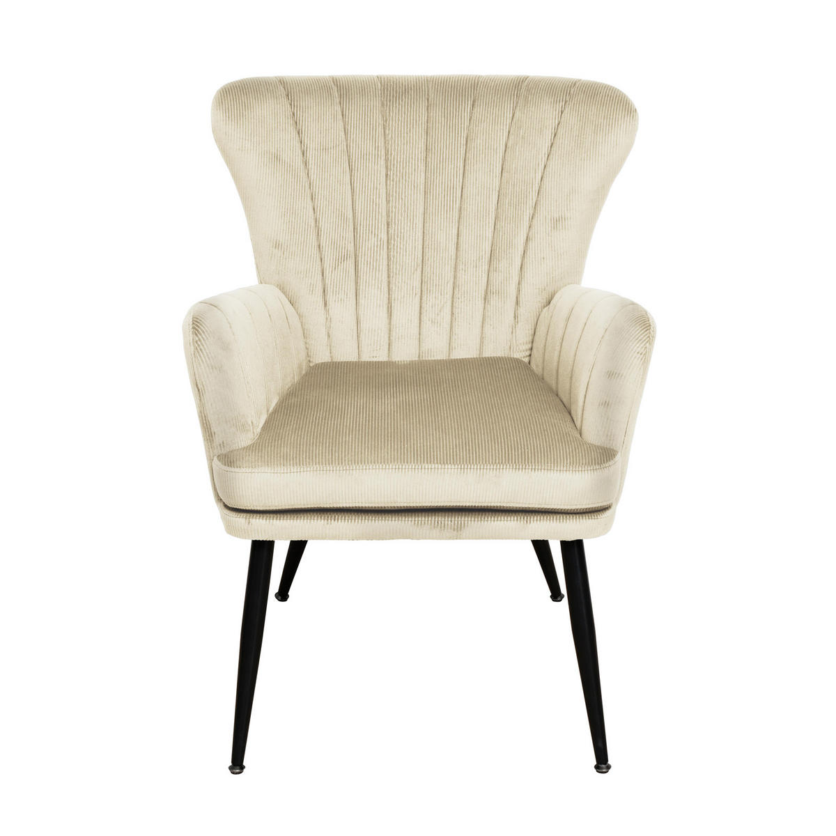 SESSEL SANSA Cord Weiß - Weiß, Textil (64/85/66cm) - SVITA