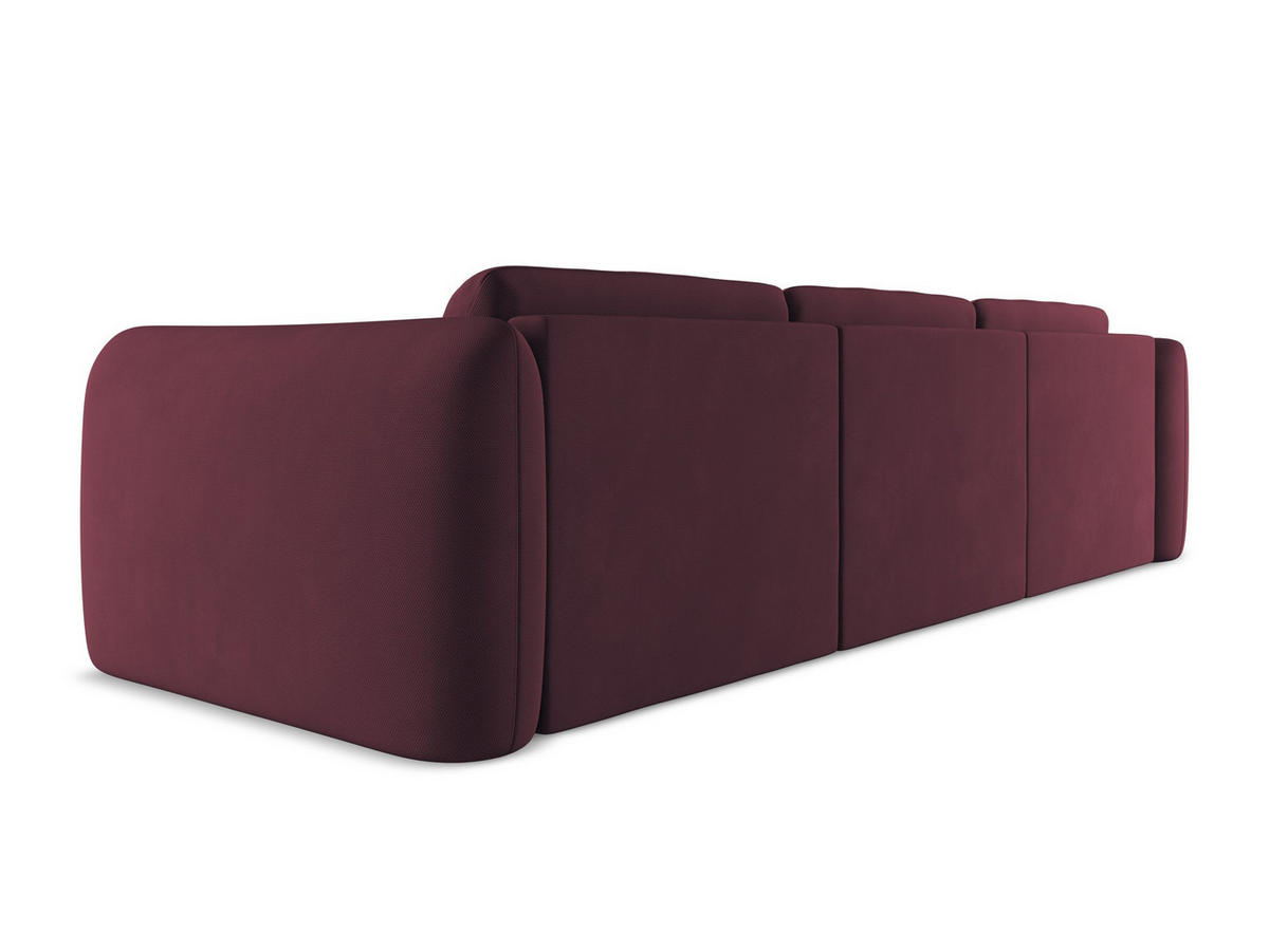 ECKSOFA Rechts Chenille Stoff Schwarz - Schwarz, Kunststoff/Textil (290/170cm) - Makamii