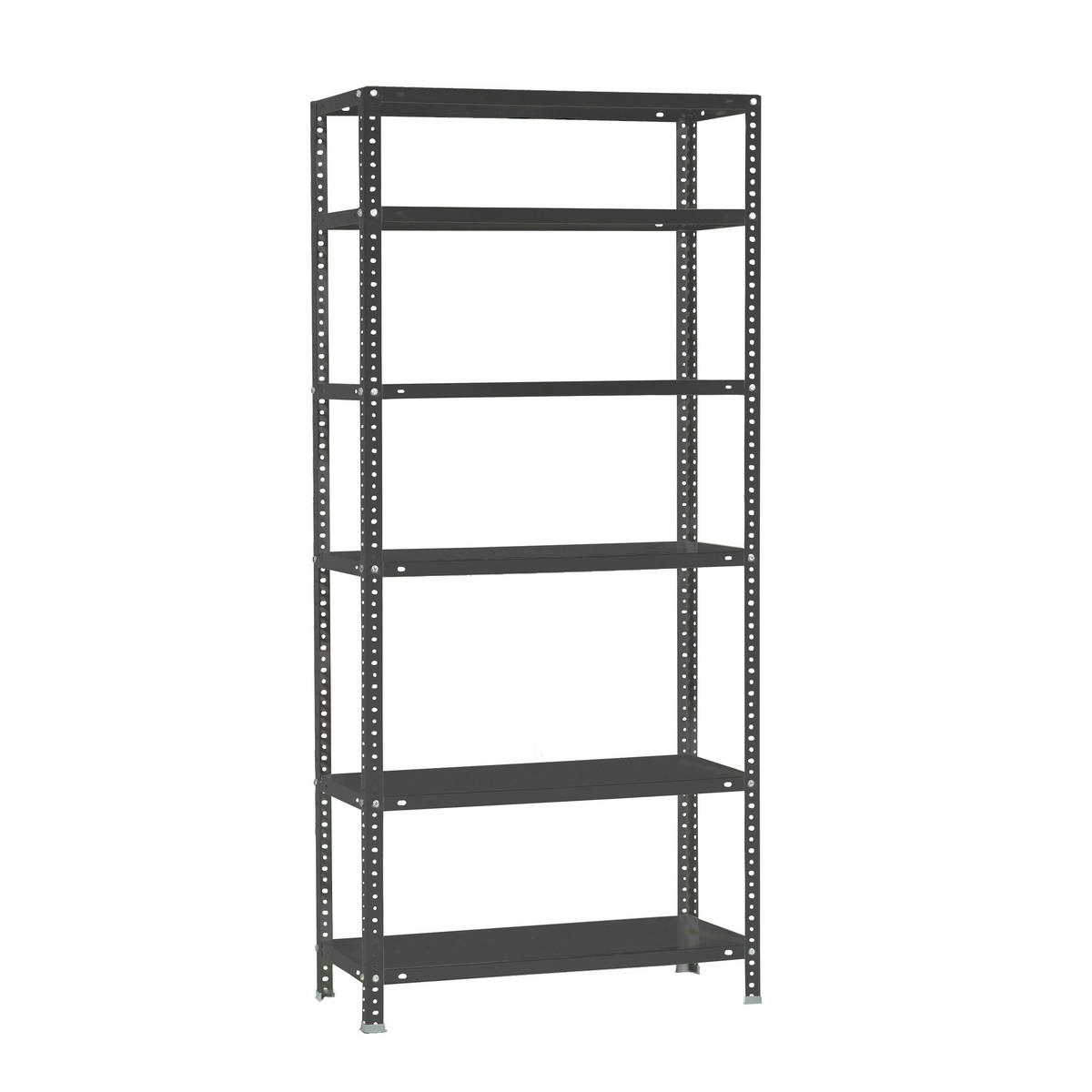 SCHRAUBREGAL PANDA TALL | HxBxT 200x80x50cm | 6 Fachböden | Fachlast 100kg | Anthrazit - Anthrazit, Metall (80/200/50cm) - PROREGAL