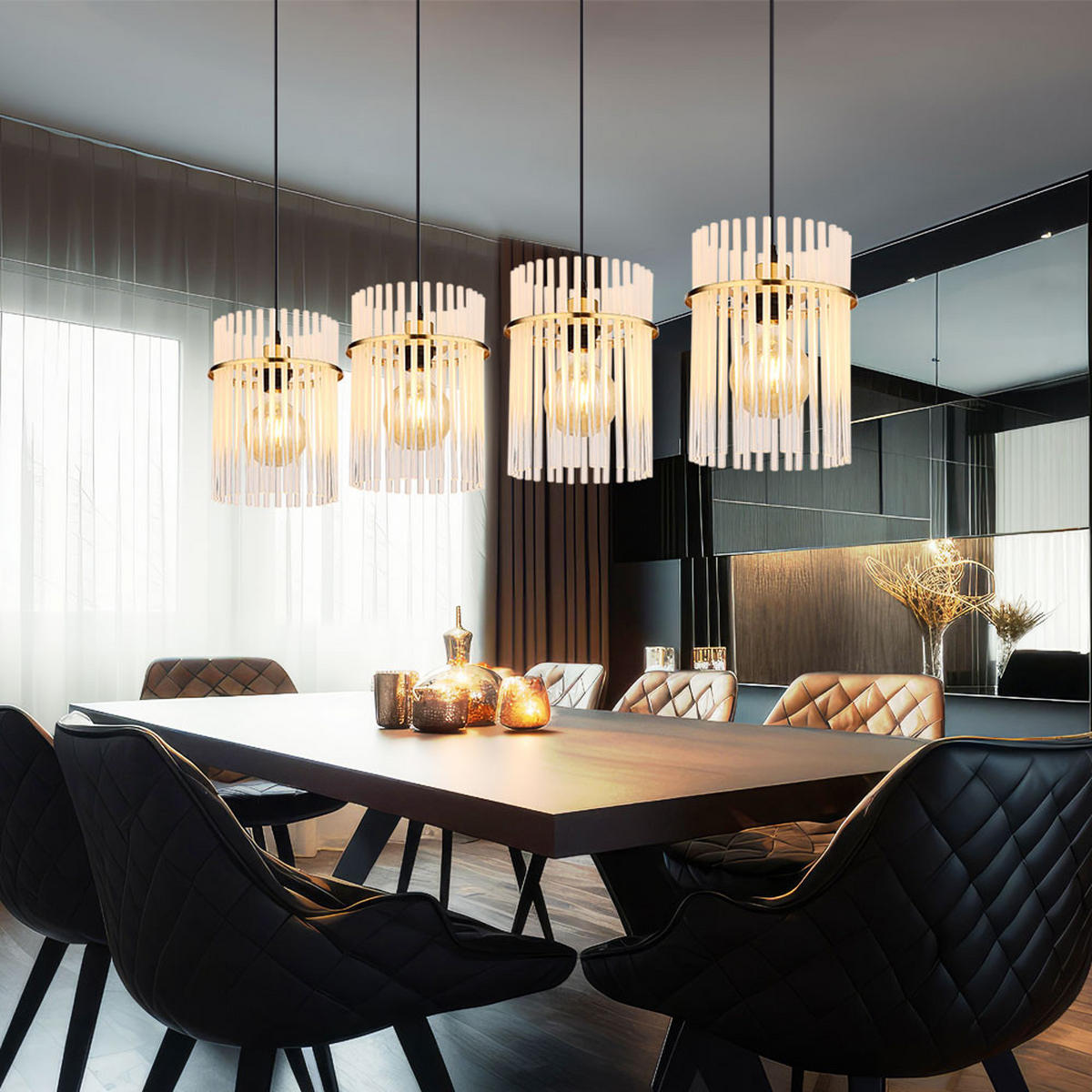 HÄNGELEUCHTE Metall Glas Gold - Goldfarben, Glas (110/20/140cm) - Globo Lighting