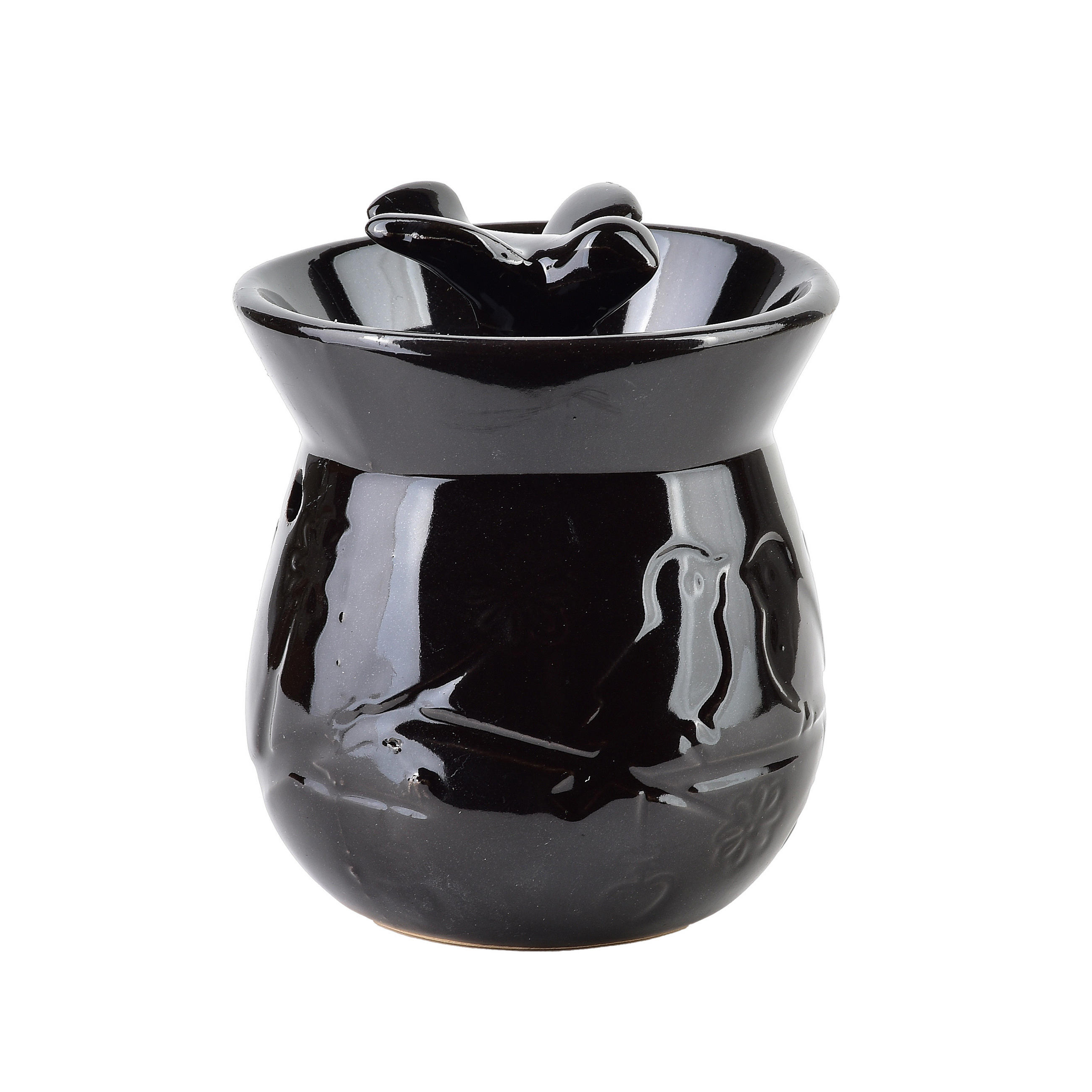 DUFTLAMPE Basic Schwarz 8/5/9 cm Keramik - Schwarz, Keramik (9cm) - Mondex