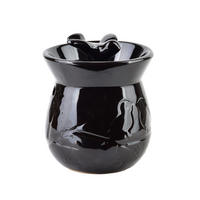 DUFTLAMPE Basic Schwarz 8/5/9 cm Keramik - Schwarz, Keramik (9cm) - Mondex