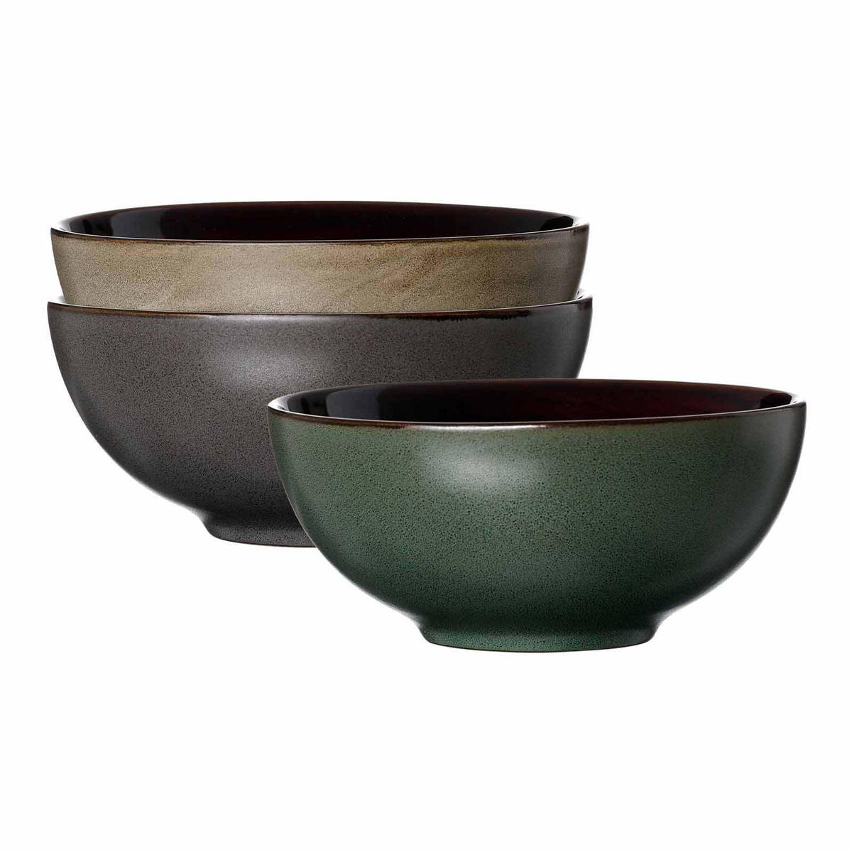 POKE BOWL SCHALEN Merida gemischt ø 17,5 cm 3er Set - Multicolor, Keramik (17.5cm) - Ritzenhoff Breker