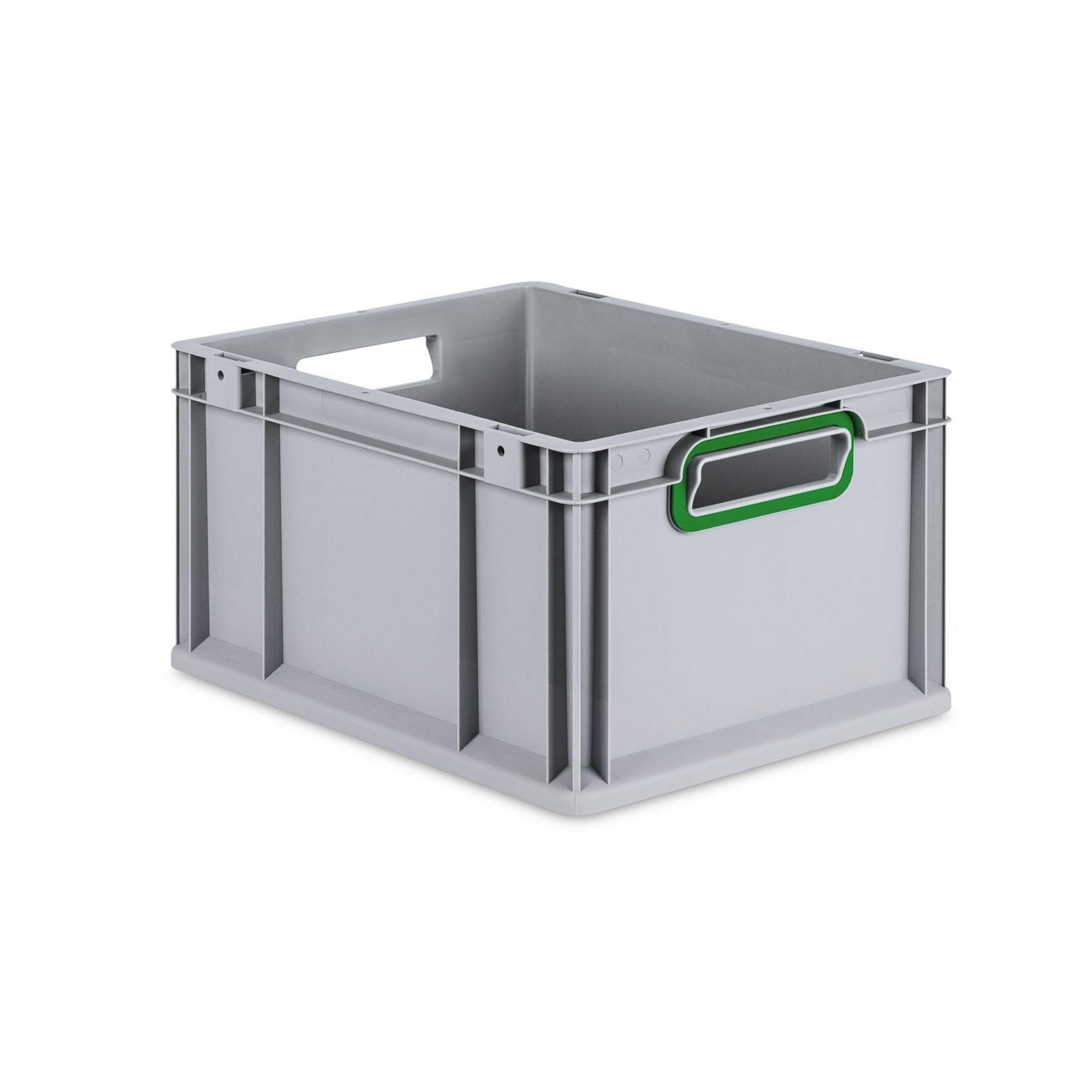 EUROBOX Nextgen Color 22x30x40cm 20 Liter Griffe Grün Offen - Grün, Kunststoff (30/22/40cm) - PROREGAL
