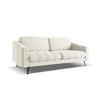 3-SITZER SOFA Samt Stoff Beige - Beige/Creme, Textil/Metall (202/80/95cm) - Makamii