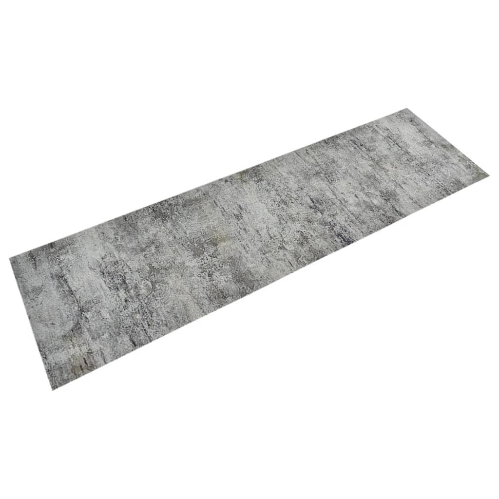 KÜCHENTEPPICH Waschbar Beton 45/150 Cm Samt - Grau, Kunststoff (45/150cm) - vidaXL