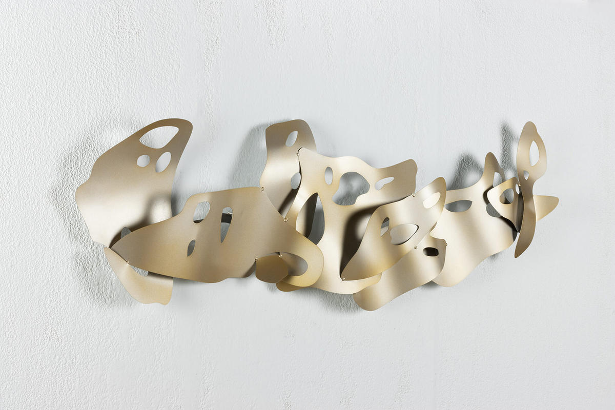 WANDDEKO Silber 120/44 cm - Silberfarben, Metall (3.3/44/5cm) - KUNSTLOFT