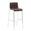 BARHOCKER Stoff Braun - Chromfarben/Braun, Textil/Metall (43/100/48cm) - CLP