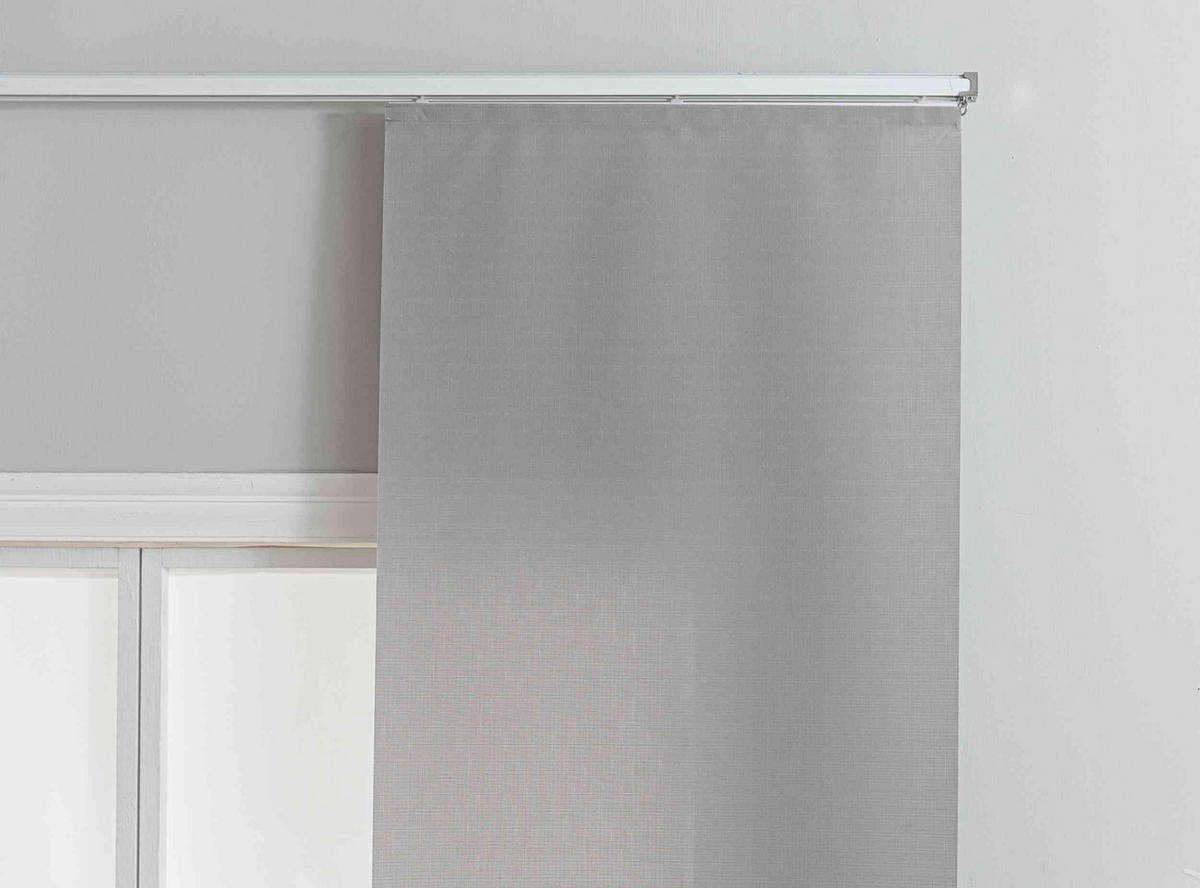 SCHIEBEGARDINE 2ER SET »New Amsterdam« HxB 245x60 cm Grau - Grau, Textil (60/245cm) - Gardinenbox