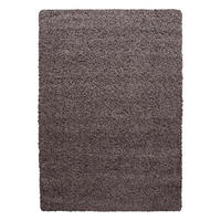 TEPPICH Hochflor Unifarben Polypropylen Wohnzimmer Shaggy Taupe Rechteckig 140x200 - Taupe, Textil (140/200cm) - KADIMA DESIGN