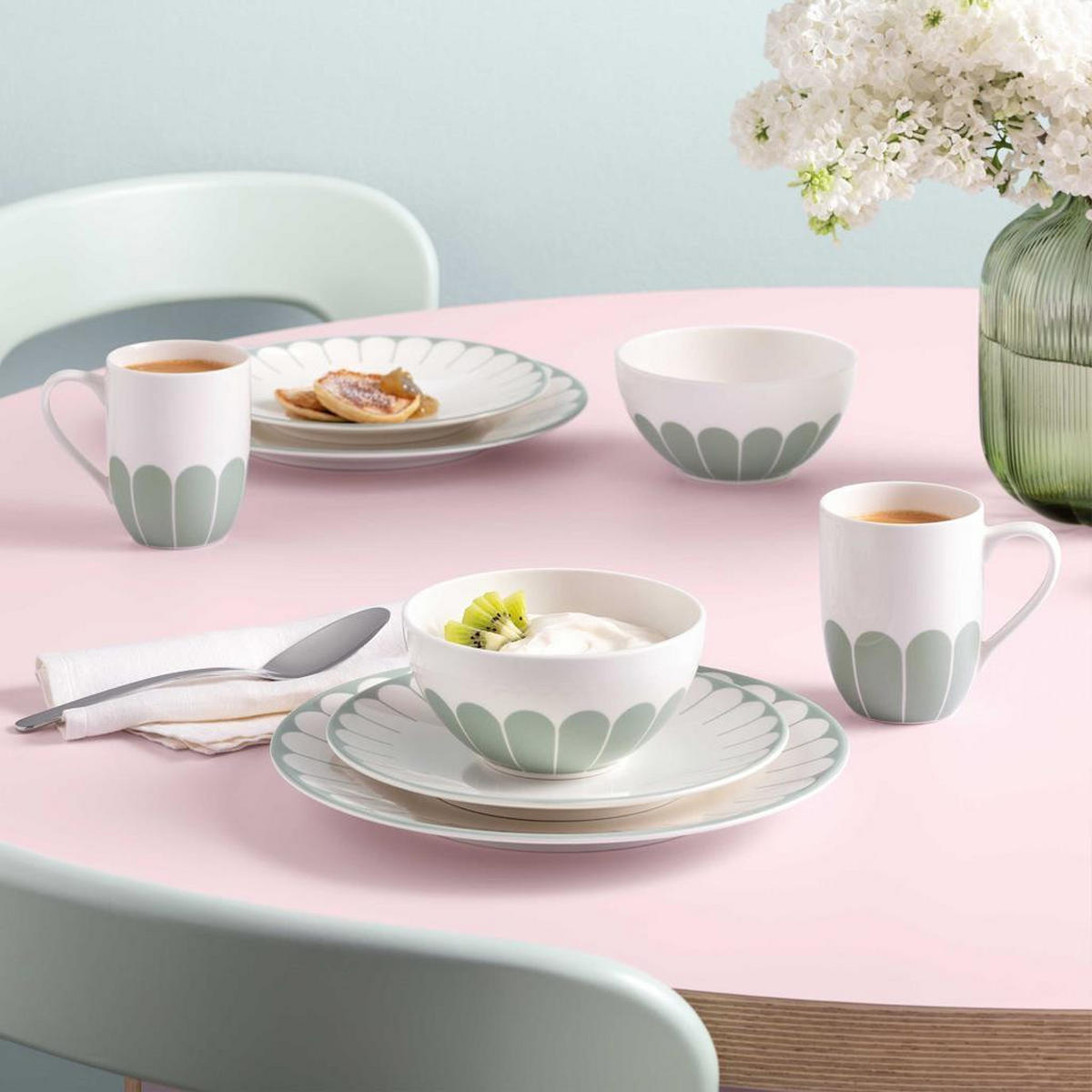 STARTER-SET Fleur Couleur Vert 8er Set - Grün, Keramik (2/2/2cm) - Villeroy & Boch