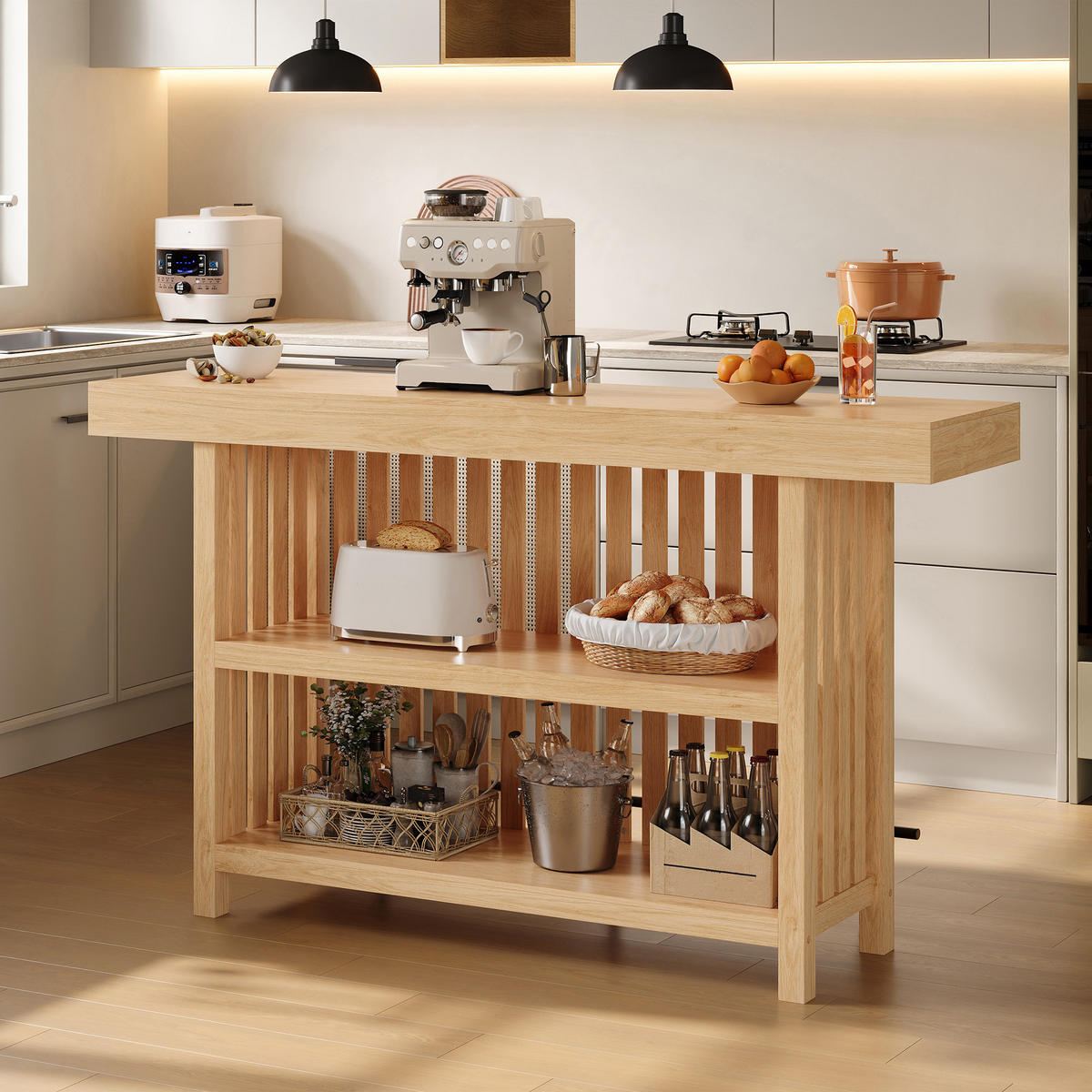 BARTISCH 160/40/105 cm, Naturfarben - Naturfarben, Holzwerkstoff (40/105/160cm)