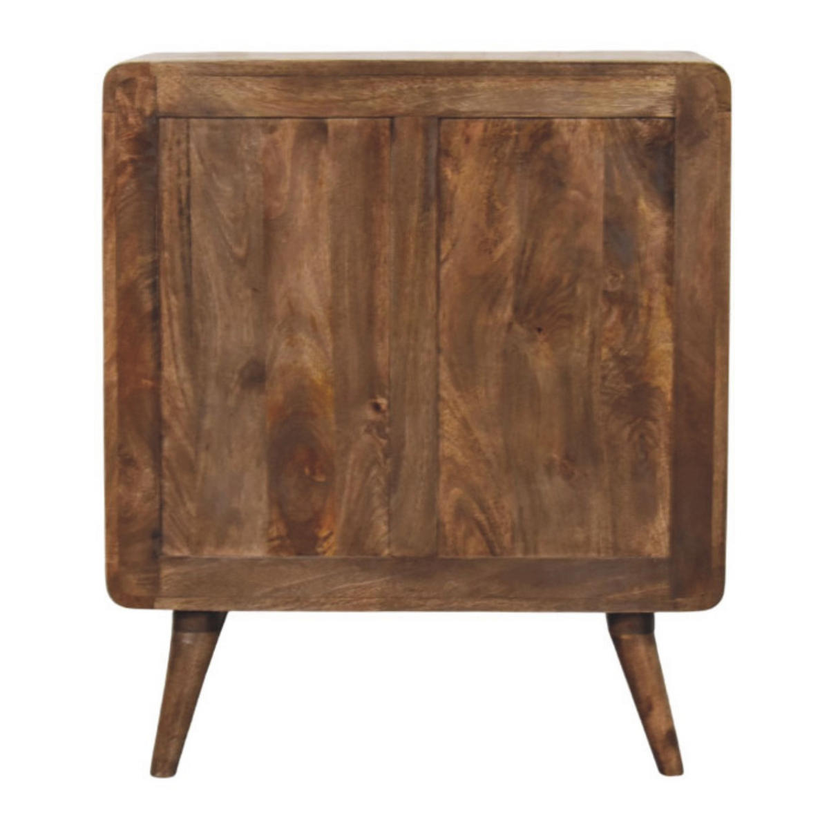 KOMMODE Abgerundete Kante, 3 Schubladen - Dunkelbraun/Messingfarben, Holz/Metall (70/80/35cm) - Artisan Furniture