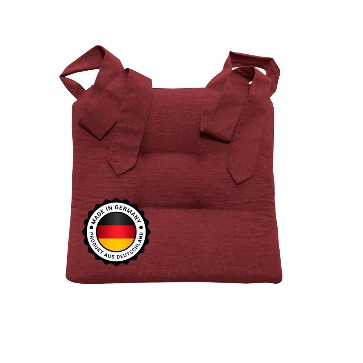 STUHLKISSEN mit Schleifenband - Rot, Textil (46/42/7cm) - Bonvionn