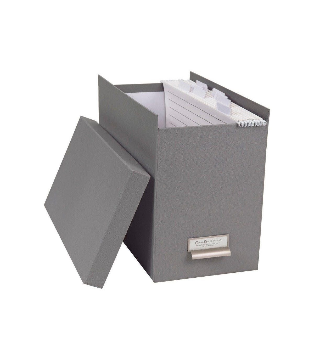 ABLAGEBOX für Hängemappen - JOHAN - 35/18,5/27 cm - Grau, Karton (18.5/27/35cm) - Calicosy
