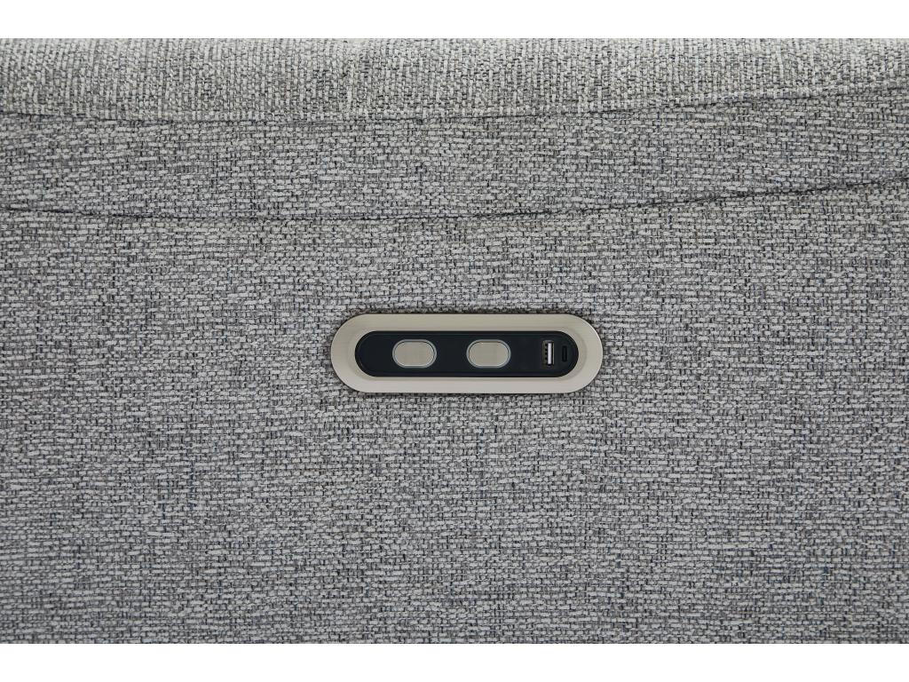 ELEKTRISCHER Relax-Sessel aus grauem Strukturstoff BREVIO - Grau, Textil (91/101/90cm) - Vente-Unique