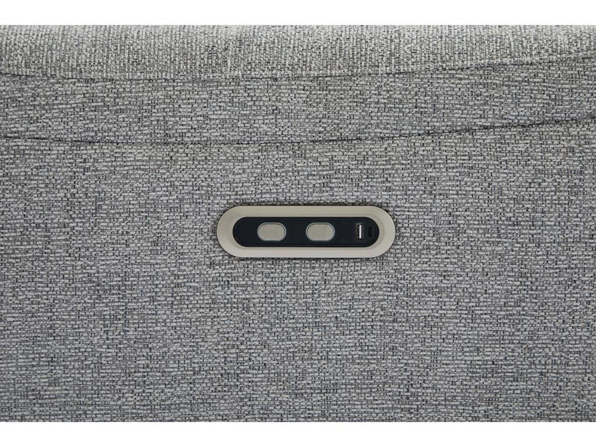 ELEKTRISCHER Relax-Sessel aus grauem Strukturstoff BREVIO - Grau, Textil (91/101/90cm) - Vente-Unique