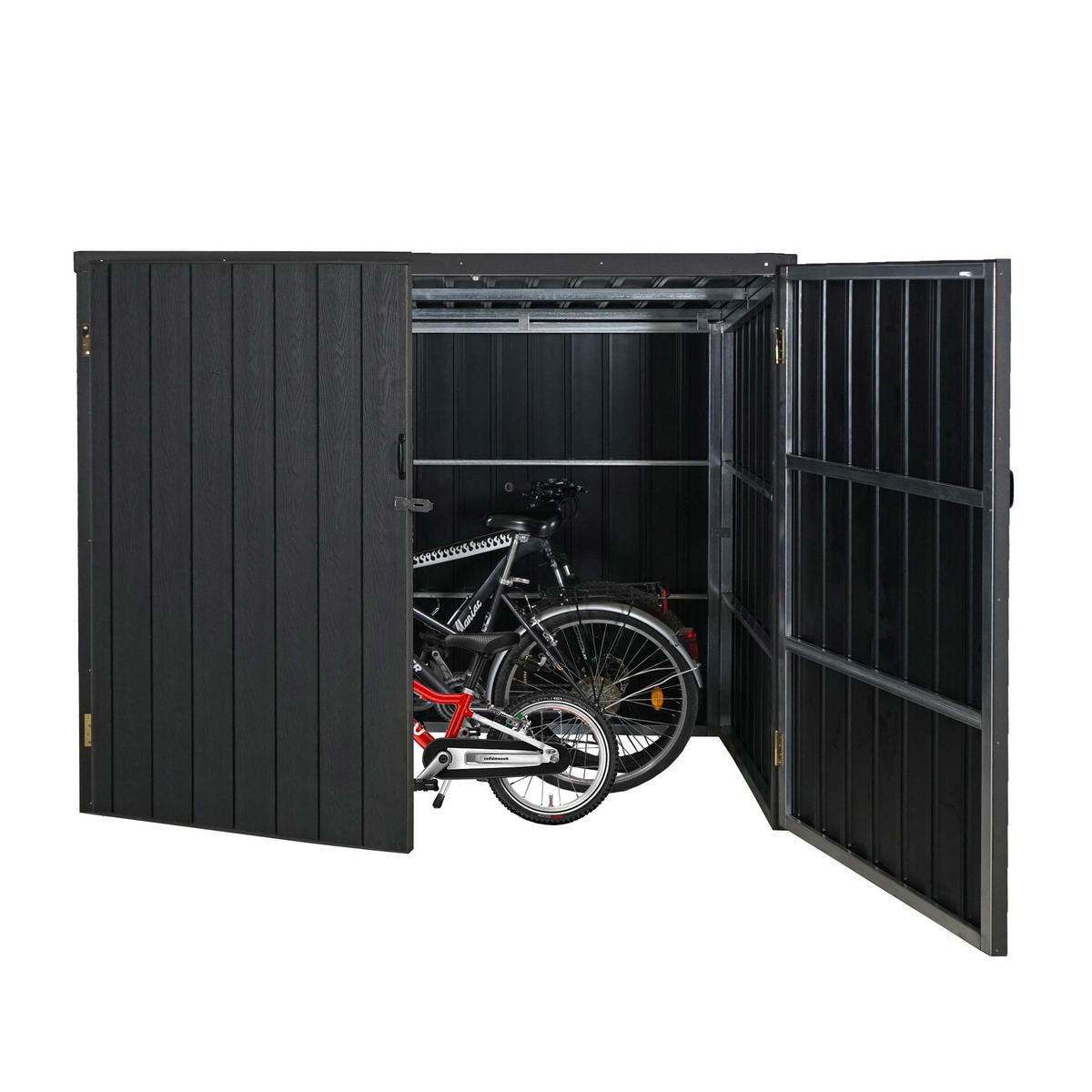 FAHRRADGARAGE 4ER Anthrazit - Anthrazit, Holz (213/172/160cm) - MCW