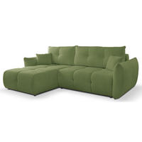 ECKSOFA Grün BOSE Mit Schlaffunktion Links - Grün, Textil (257/177cm) - Sepro Meble