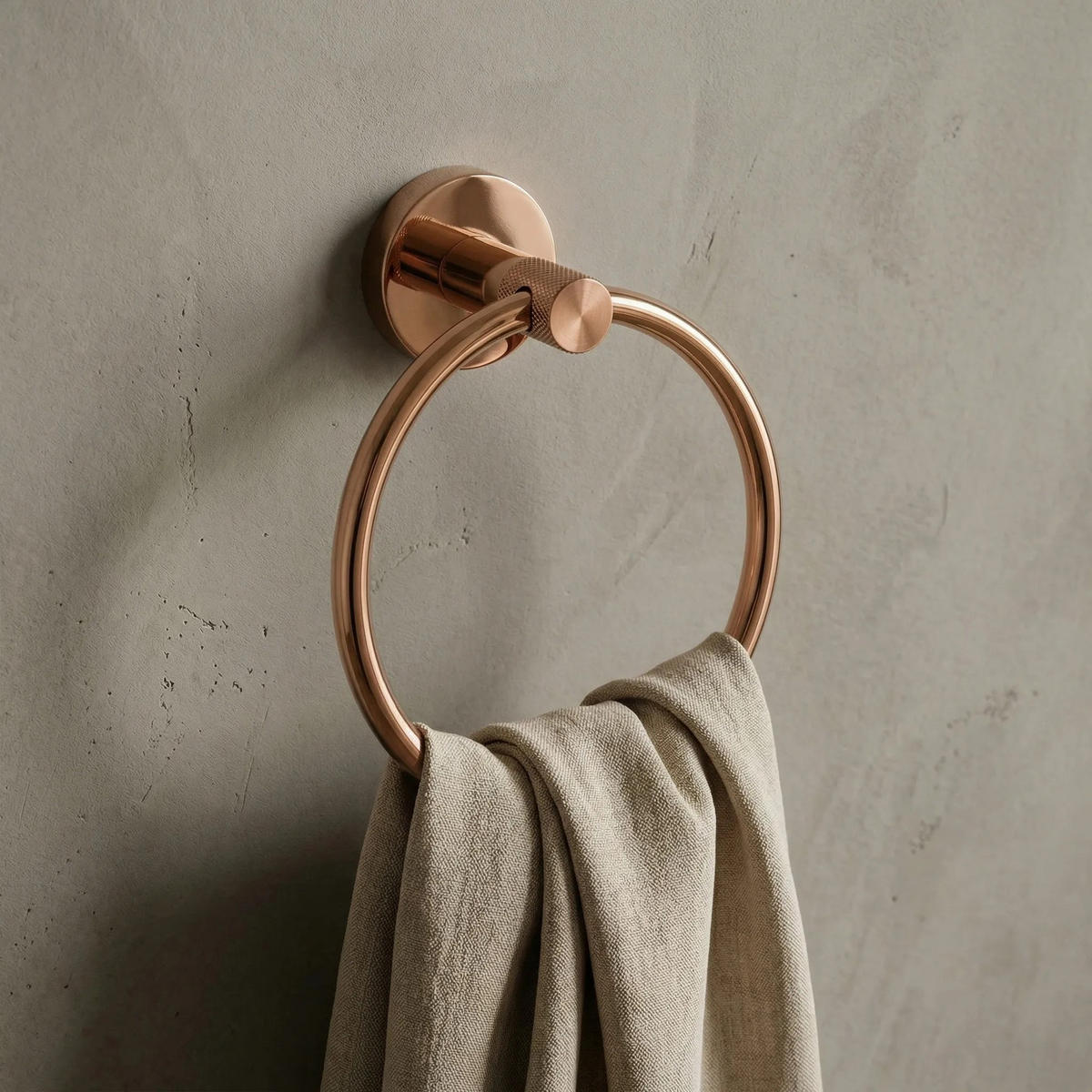 HANDTUCHHALTER Rea Ring 6610 Modern Copper - Kupferfarben, Metall (15.5/18/6.5cm) - REA