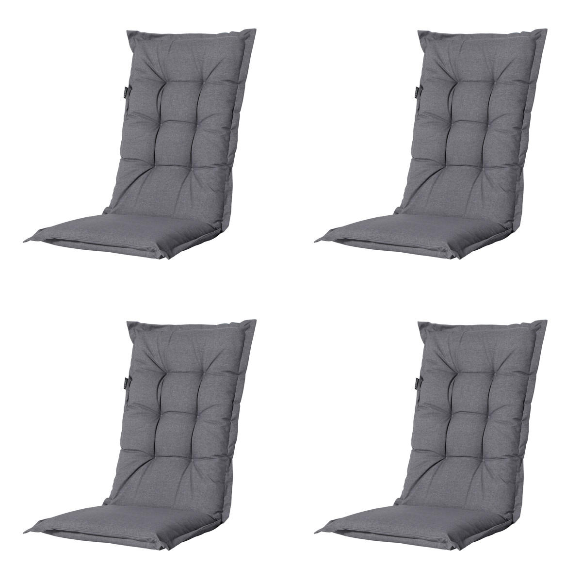 GARTENSTUHLKISSEN Oxford 123/50 cm 4er-Set - Grau, Textil (50/7/123cm) - Madison