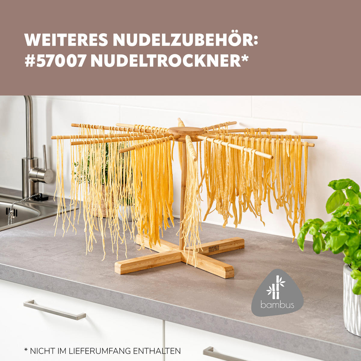 NUDELMASCHINE, rot, Edelstahl - Rot, Metall (21/20/15cm) - bremermann