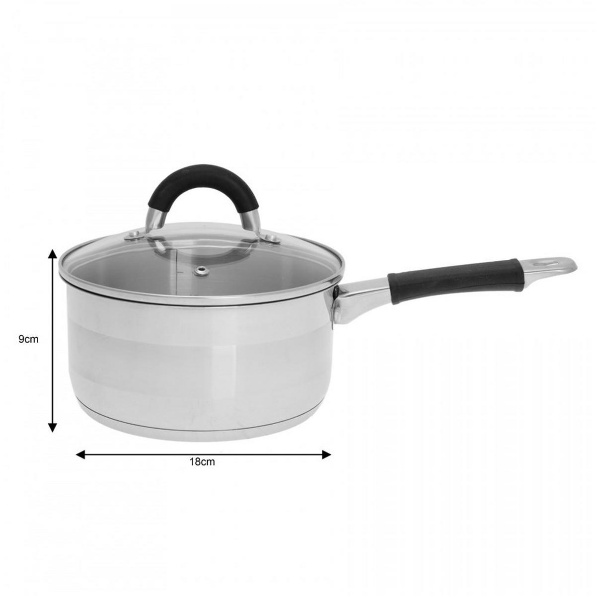 STIELTOPF Silber 18/18/9 cm KH1256 - Silberfarben, Kunststoff (18cm) - Kinghoff 