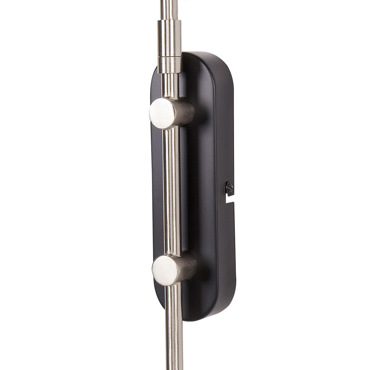 WANDLAMPE Schwarz/Silber Sissa - Silberfarben/Schwarz, Metall (20/44/35cm) - Beliani