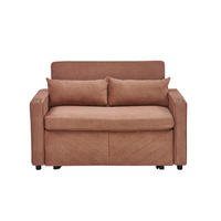 SCHLAFSOFA 134/82/73 cm Orange mit USB Charging und Aufbewahrungstasche - Orange, Textil (134/73/195cm) - Oxeza