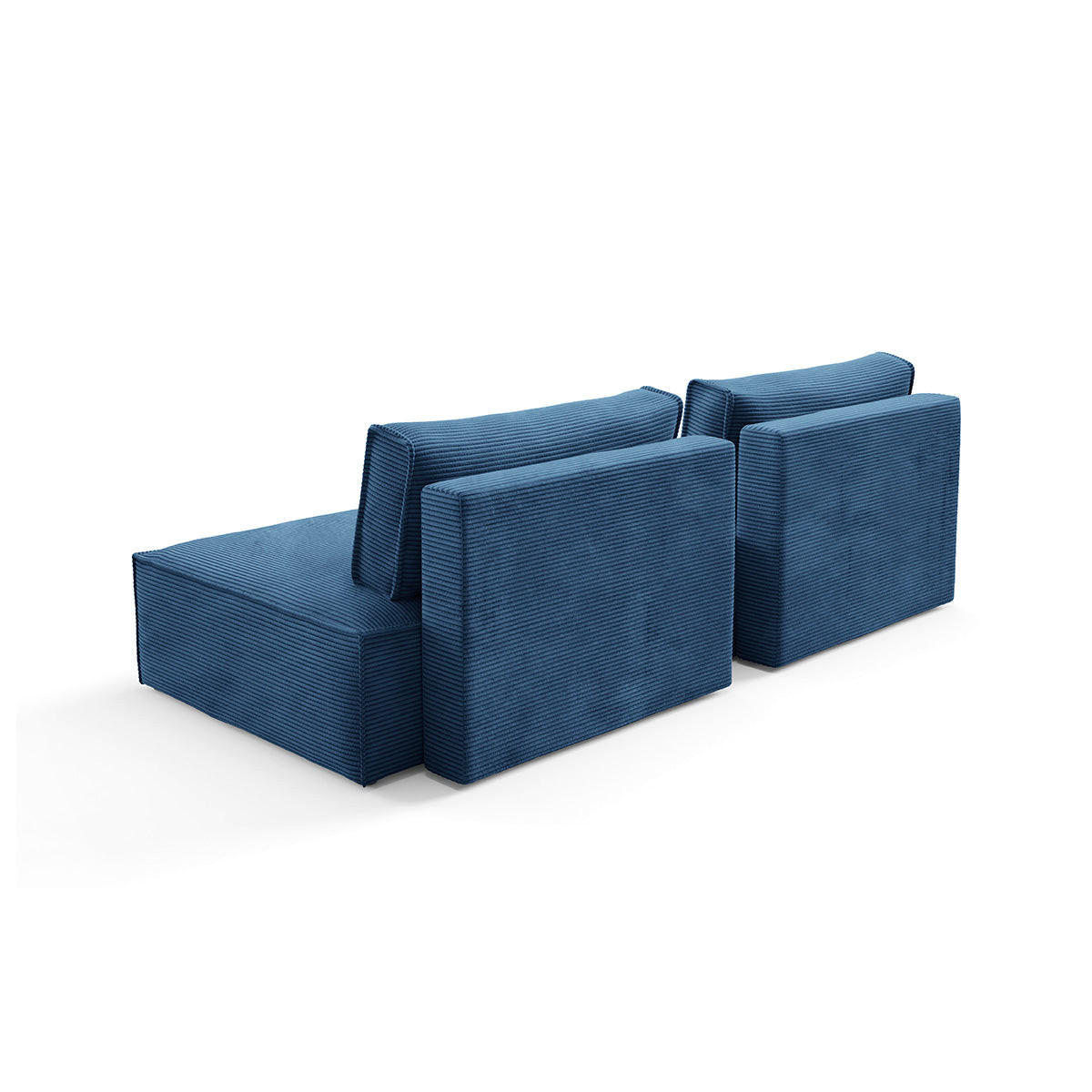 ECKSOFA Georgia Dunkelblau - Blau, Holz (236/148cm) - Petits-meubles