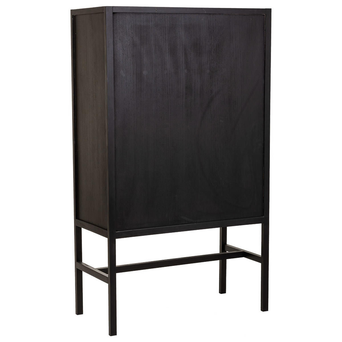 HIGHBOARD aus Holz und Netz, Schwarz, 97x47x167 cm - Schwarz, Holz (97/167/47cm) - Wanderlust