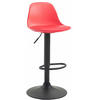 BARHOCKER Kunststoff rot - Rot/Schwarz, Kunststoff/Metall (39/82/43cm) - CLP