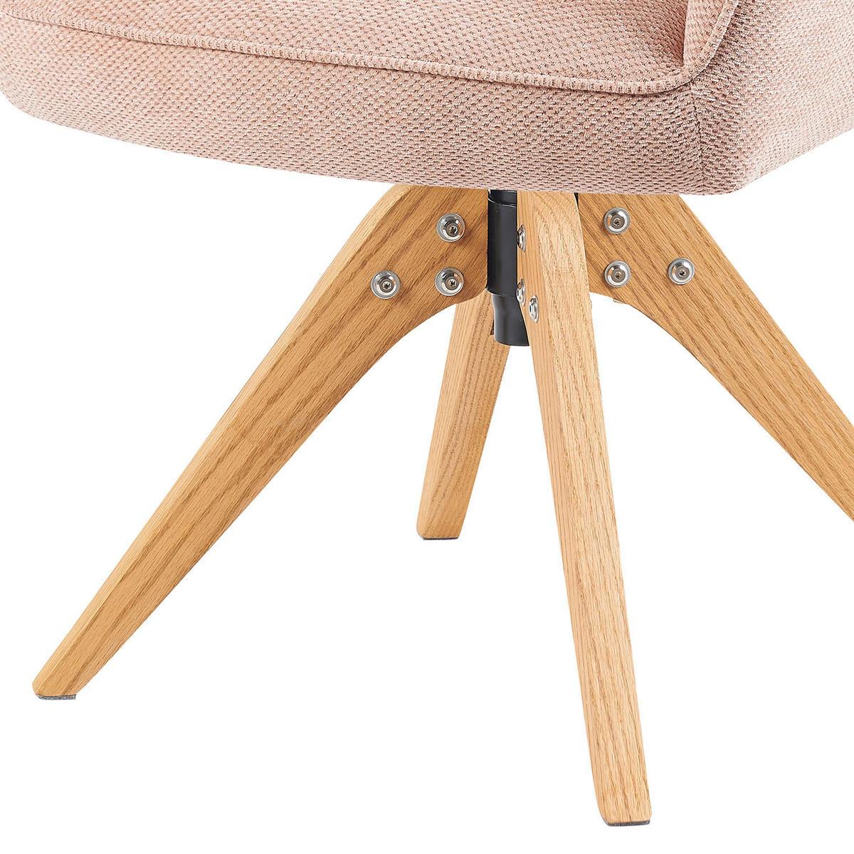 DREHSTUHL Mika-Lena - Honigeiche/Rosa, Eichenholz/Holz (60/87/65cm) - DUBI Möbel