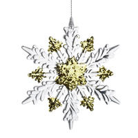 CHRISTBAUMANHÄNGER SANTA LILA Gold Acryl - Goldfarben, Kunststoff (12/2.5/12cm) - Mondex