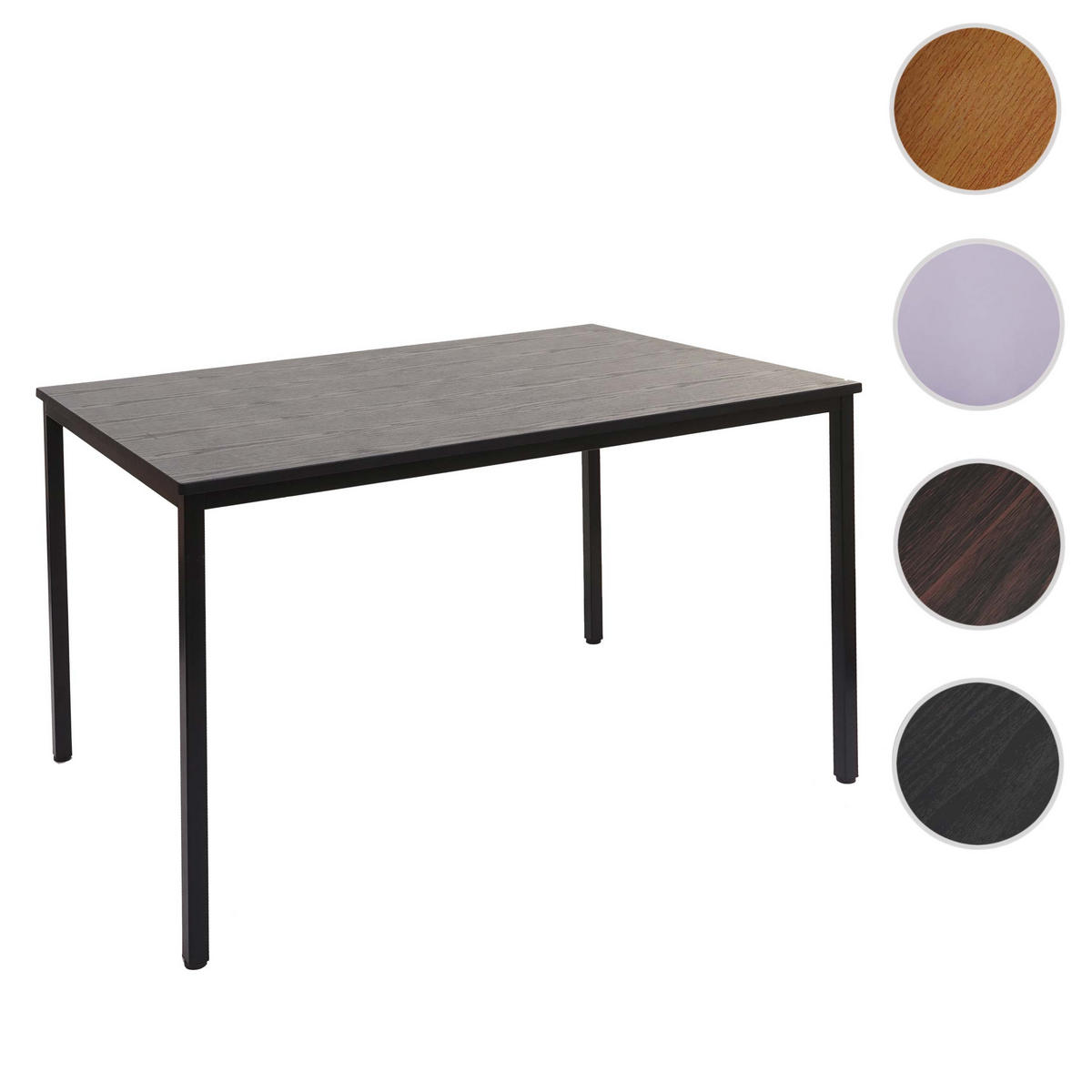 SCHREIBTISCH PETRILA eckig Eiche Schwarzbraun Dekor - Mooreichefarben, Holzwerkstoff (80/120/75cm) - MCW