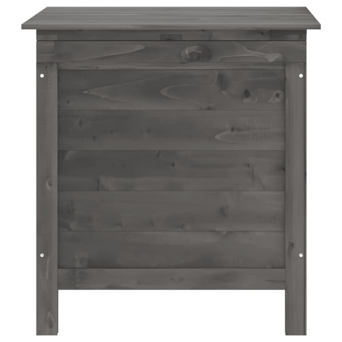 GARTENTRUHE Anthrazit 50x49x56,5 cm Massivholz Tanne - Anthrazit, Holzwerkstoff (50/56.5/49cm) - furnicato