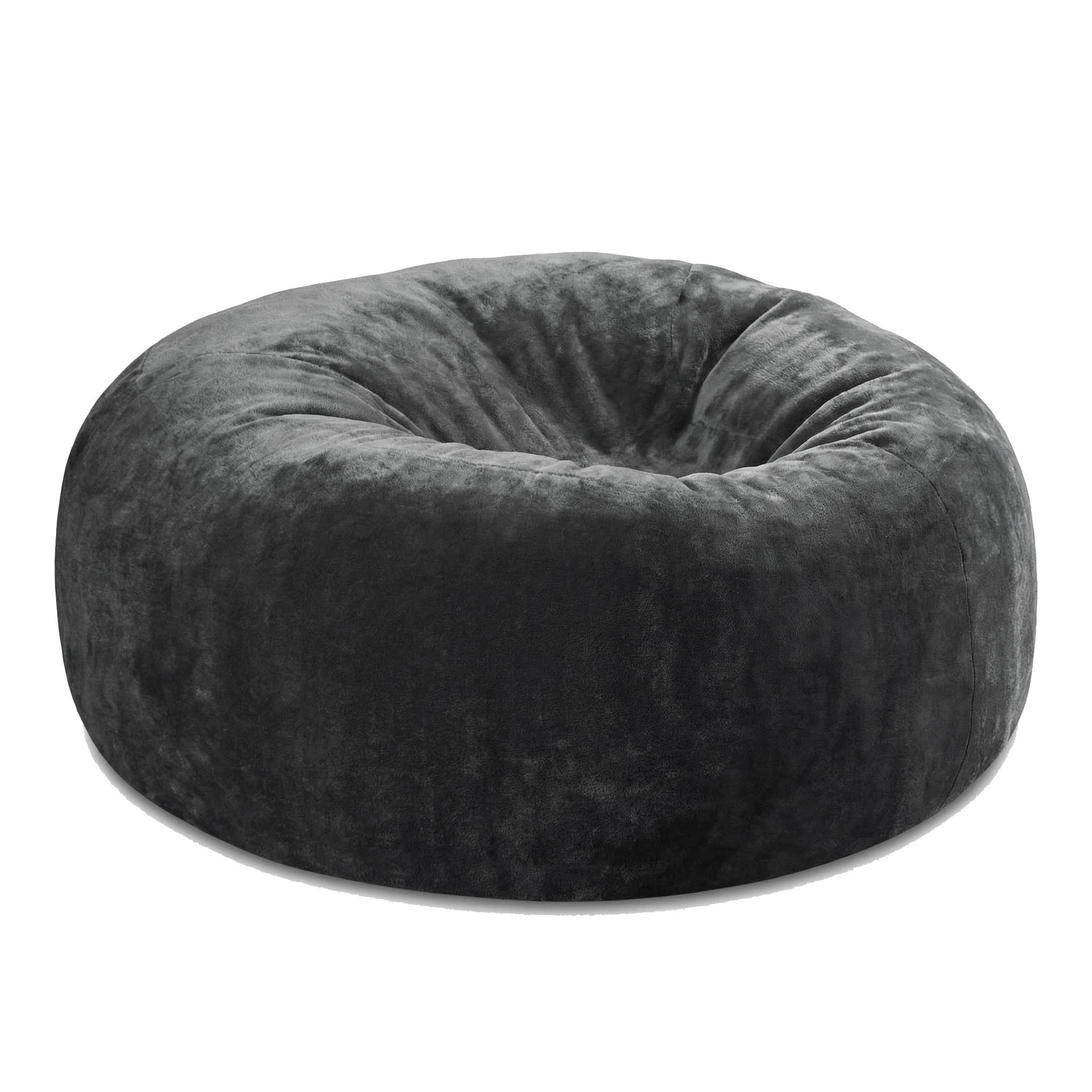 SITZSACK XXL Dunkelgrau Memory-Effekt & Waschbarer Bezug - Dunkelgrau, Textil (130/60/120cm) - Urban Meuble