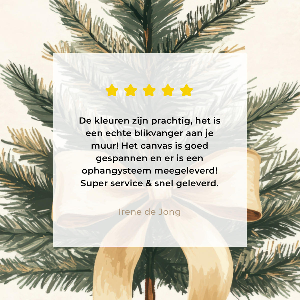 LEINWANDBILD Weihnachtsbaum - Weihnachten - Frohe Weihnachten - Beige Wandbild Wohnzimmer 60x80 cm - Sandfarben, Textil (60/80cm) - MuchoWow