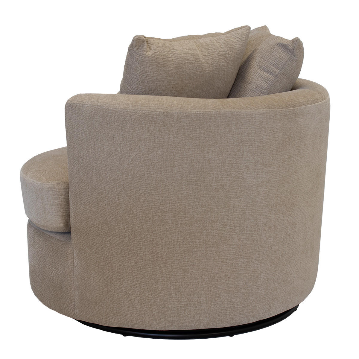 DREHSESSEL rund aus Stoff, taupe - Taupe, Textil (93/84/88cm) - Giga Meubel