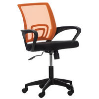 DREHSTUHL Microfaser orange - Schwarz/Orange, Kunststoff/Textil (62/84/50cm) - CLP