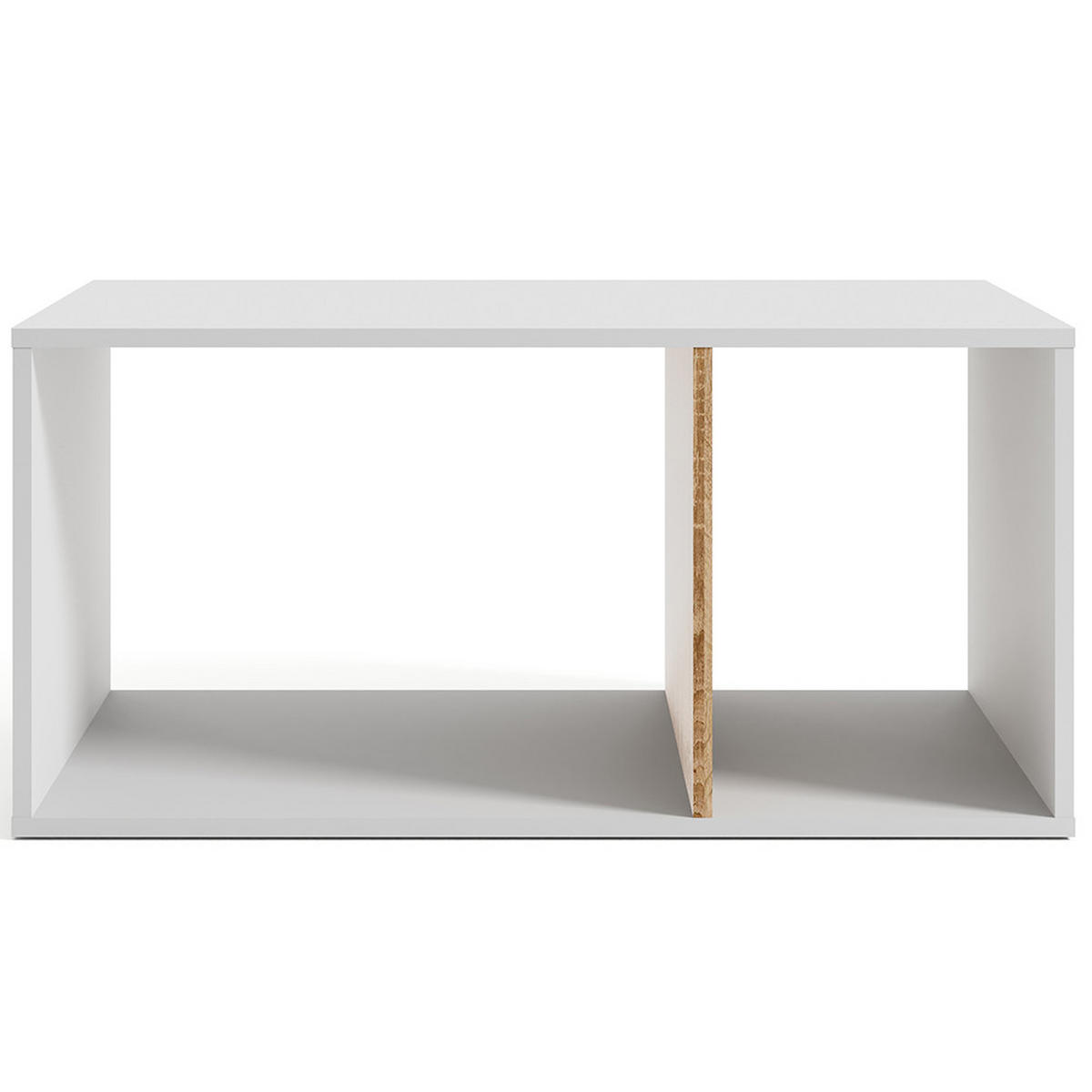 COUCHTISCH Roza Weiß + Sonoma Eiche - Weiß, Holz (51/90/43cm) - Jana