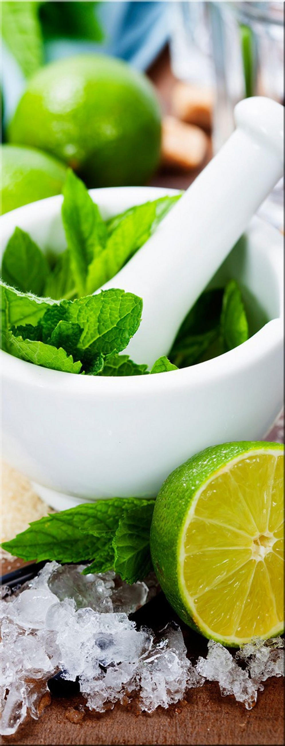 GLASBILD 30x80 cm Küche Limette grün - Gelb, Glas (30/80cm) - artissimo