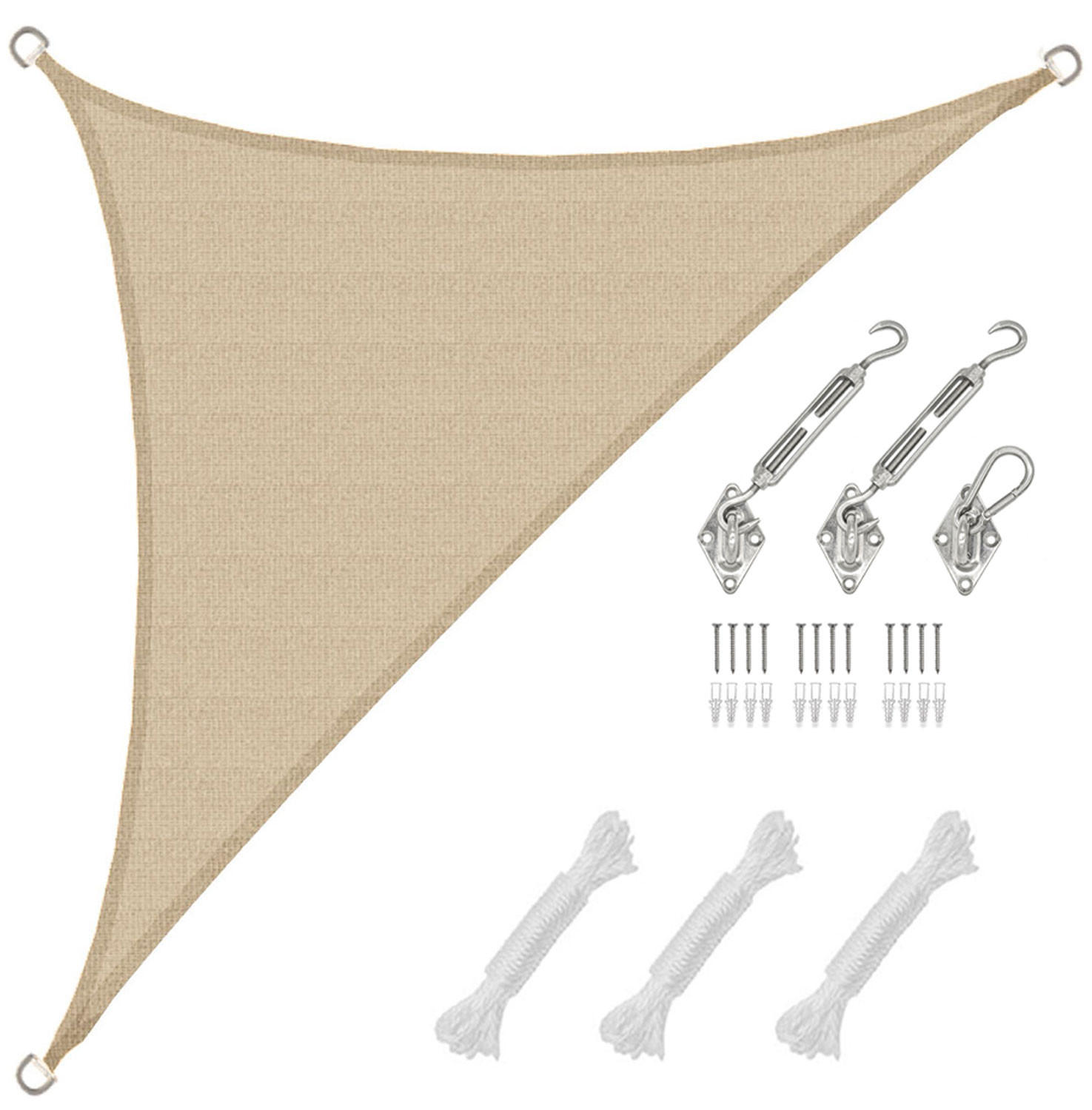 SONNENSEGEL Luftdurchlässig 350/250 cm Beige - Beige, Kunststoff (250/350cm) - Amanka