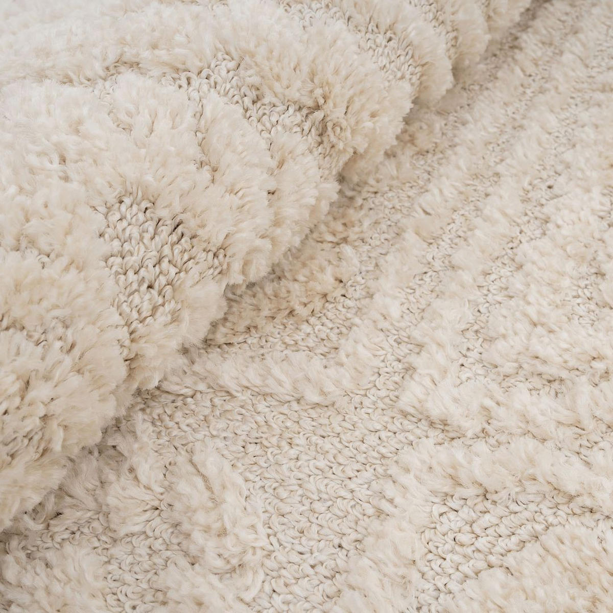 WEBTEPPICH Elino Beige - Beige, Textil (120/170cm) - Kukoon Rugs