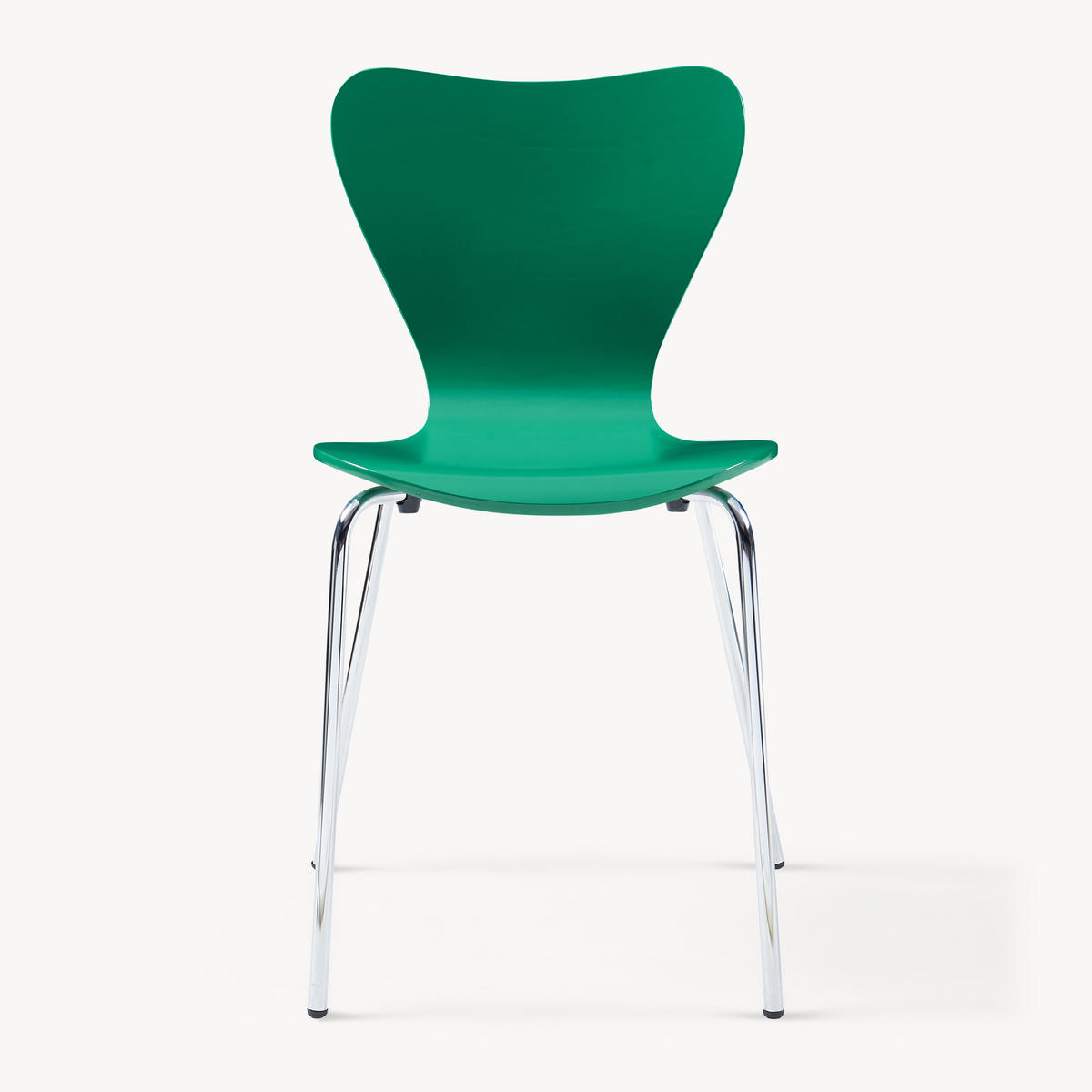 ESSZIMMERSTUHL-SET 4 TLG. Essunga - Chromfarben/Grün, Holz/Metall (48/80/45.5cm) - [en.casa]