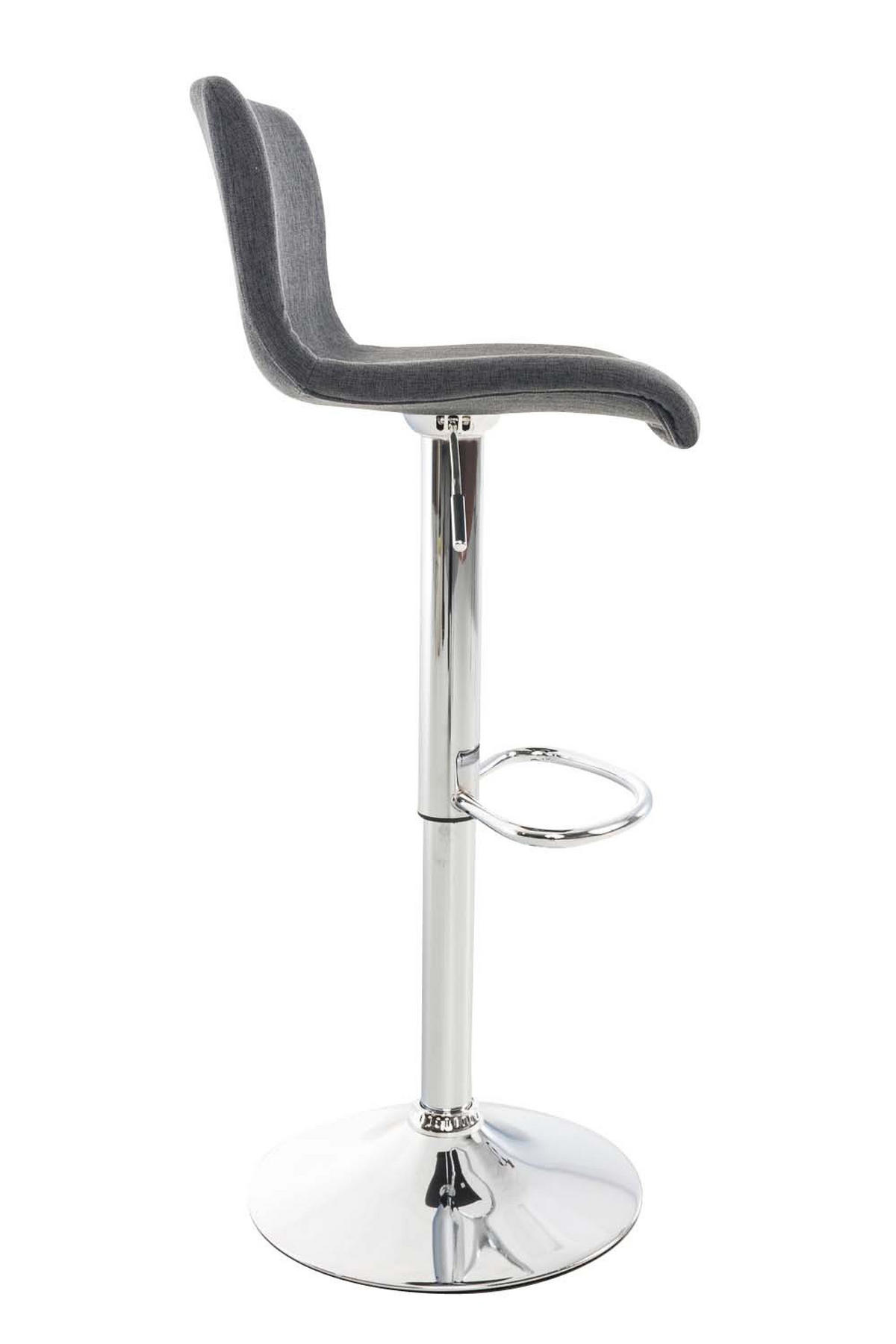 BARHOCKER BERLIN Dunkelgrau Stoff - Dunkelgrau, Textil/Metall (39/84/36cm) - DELUKE